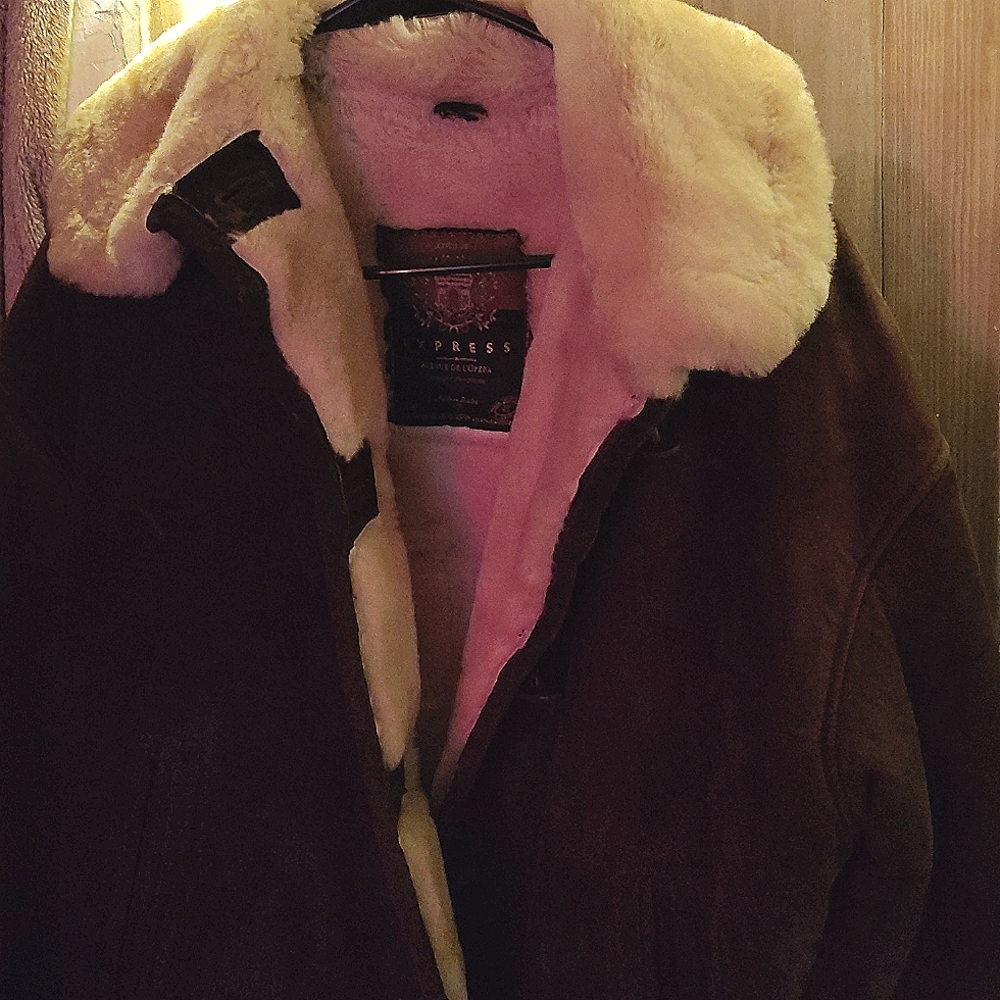 Express Women's Brown Shearling Jacket - image 4